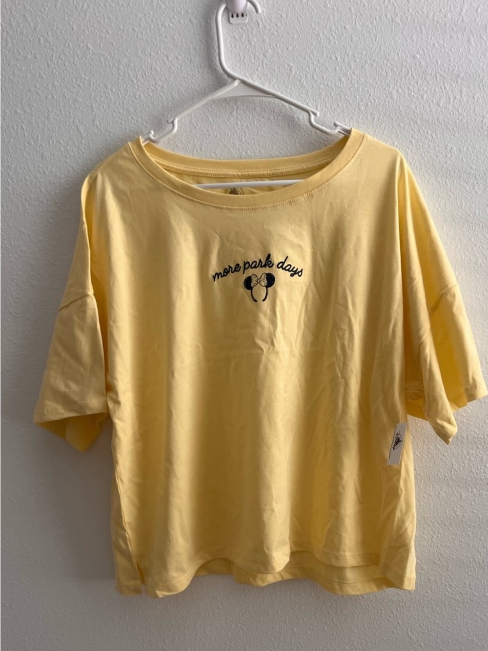 Disney Parks “More Park Days” Yellow Graphic Tee | Oversized Mickey Ears T-Shirt